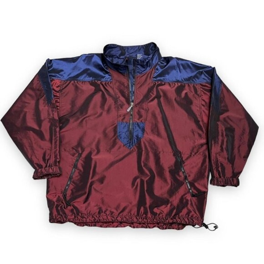 Vintage 90s Trader Sport SHINY Iridescent Windbreaker Bomber Jacket